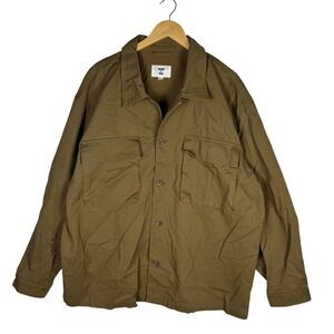 Mode of One Mens Army Brown Cotton Button Up Shirt Jacket XXL 100188085MN